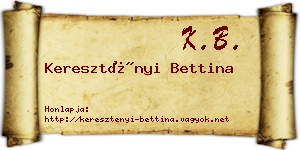 Keresztényi Bettina névjegykártya