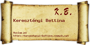 Keresztényi Bettina névjegykártya